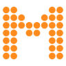 Marquello logo — dot-matrix M